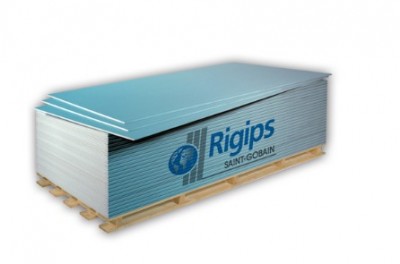 Rigips Blue Acoustic 2.0 RFI  impregnált, tűzgátló, hanggátló gipszkarton. 1200x2000x12,5 mm